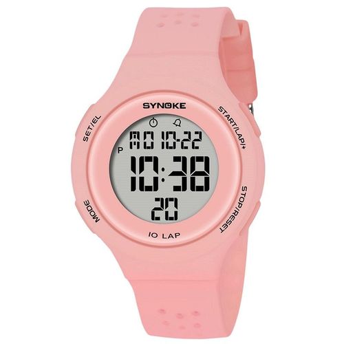 Montre De Sport Numérique Led Pour Femme,Multifonction,Alarme,Chronographe,Étanche,Rétroéclairage,Montres Carrées Pour Femme - Type Pink Watch