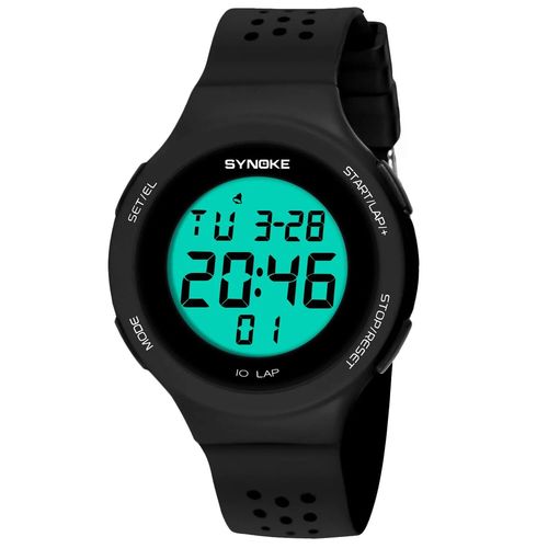 Montre De Sport Numérique Led Pour Femme,Multifonction,Alarme,Chronographe,Étanche,Rétroéclairage,Montres Carrées Pour Femme - Type Black Watch