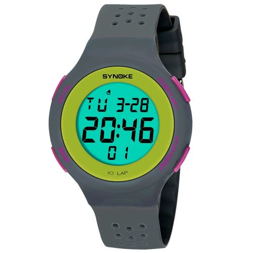 Montre De Sport Numérique Led Pour Femme,Multifonction,Alarme,Chronographe,Étanche,Rétroéclairage,Montres Carrées Pour Femme - Type Gray Watch