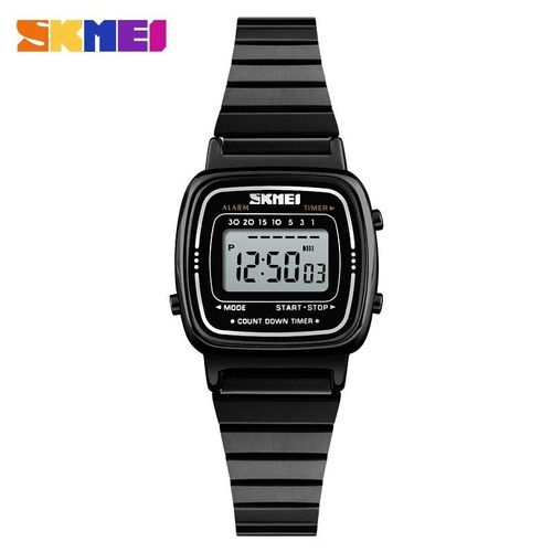 Skmei-Montre Électronique Étanche Pour Femme,Montre-Bracelet Numérique,Montres Pour Femme,Petit Reloj,Marque De Luxe,Mode Sport,1252 - Type Black