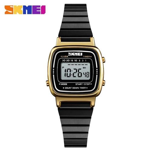 Skmei-Montre Électronique Étanche Pour Femme,Montre-Bracelet Numérique,Montres Pour Femme,Petit Reloj,Marque De Luxe,Mode Sport,1252 - Type Gold Black