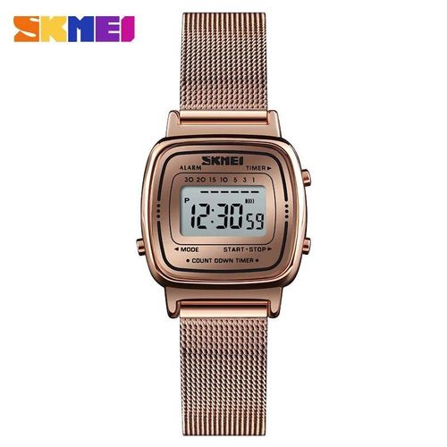 Skmei-Montre Électronique Étanche Pour Femme,Montre-Bracelet Numérique,Montres Pour Femme,Petit Reloj,Marque De Luxe,Mode Sport,1252 - Type New Belt Rose