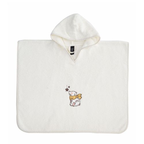 Poncho De Bain Enfant 4/8 Ans Ecru Taille Unique