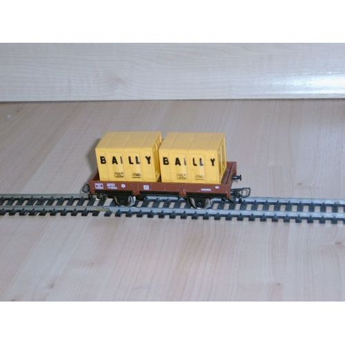 Jouef 6450 - Wagon Plat 2 Essieux Containers Bailly Ho-Jouef