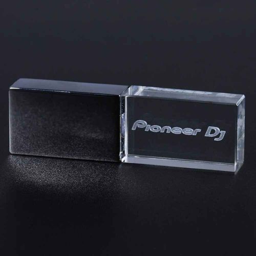 JASTER-Clé usb pionner dj,support à mémoire de 16gb 32gb 64gb 128gb 32gb,lecteur flash en cristal,couleur argent,disque u - Type With White LED-32 GO