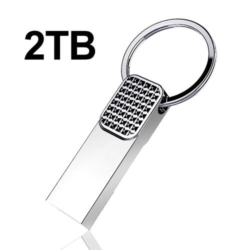 Clé USB 3.0 en métal haute vitesse,clé USB,clé USB,2 To,1 To, - Type silvery usb 3.0 #A