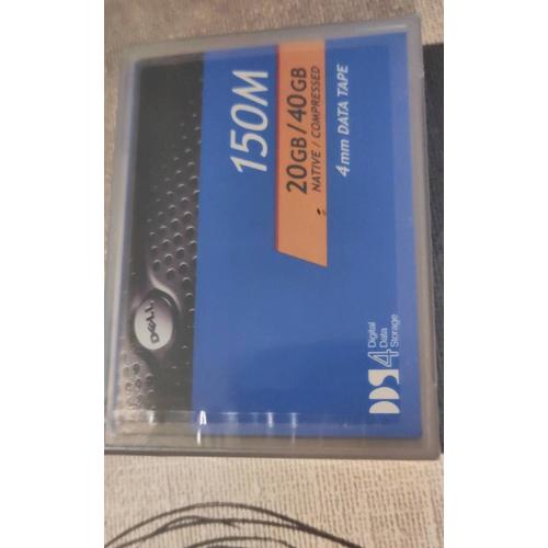 Cassette d'enregistrement de données data storage tape DDS digital data storage Dell 4mm 20gb/40gb 20 GB / 40 GB 20gb 40gb 150M dds4 DP/n 09W083 Rev. A15 bande média Dell