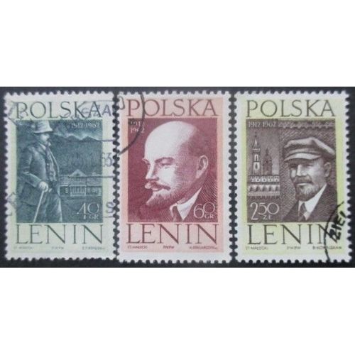 Pologne Série N°1169 Au 1171 Lénine Oblitérés