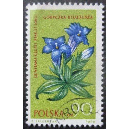 Pologne N°1188 Gentiane Oblitéré