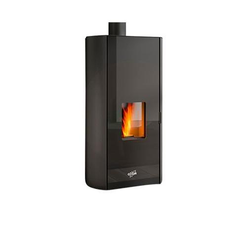 Poêle À Granulés Estray 9kw Étanche Acier Noir Godin - 490329noir