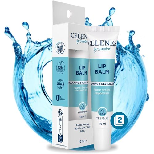 By Sweden Baume À Lèvres Thermal,10 Ml (Lot De 2)-Baume A Levre Hydratant,Relaxant & Revitalisant-Lip Balm De Soin Levre Nourrissant & Apaisant,Baume À Lèvre Pour Tous Les Types De Peau 