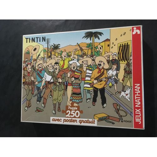 Puzzle Tintin Nathan 250 Pièces L'oreille Cassée 1992 31.5 X 41.5 Cm