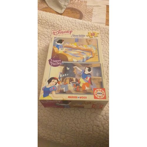 Coffret 2 Puzzles Blanche Neige - 25 Pièces Bois