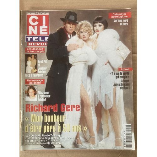 Ciné Télé Revue N 9 - 27/02/2003 - Richard Gere, Renée Zellweger, Catherine Zeta-Jones, Brad Pitt, Jennifer Aniston…