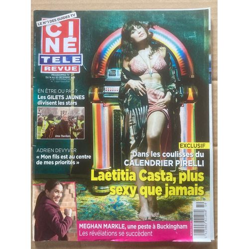 Ciné Télé Revue N 50 - 13/12/2018 - Laetitia Casta, Meghan Markle, Adrien Devyver, Loïc Nottet, Daniel Auteuil, Elodie Gossuin, Emilie Dupuis, Sylvie Tellier… 