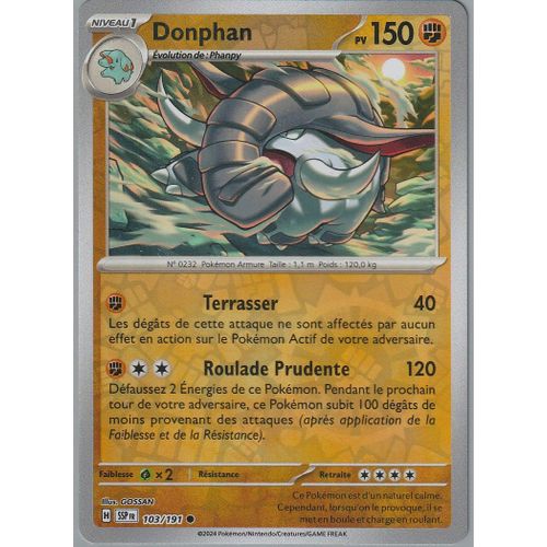 Carte Pokémon - Donphan - 103/191 - Reverse - Ev8 Etincelles Déferlantes