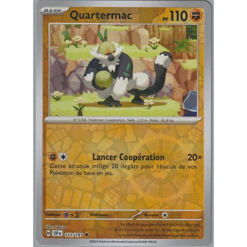 Carte Pokémon - Quartermac - 111/191 - Reverse - Ev8 Etincelles Déferlantes