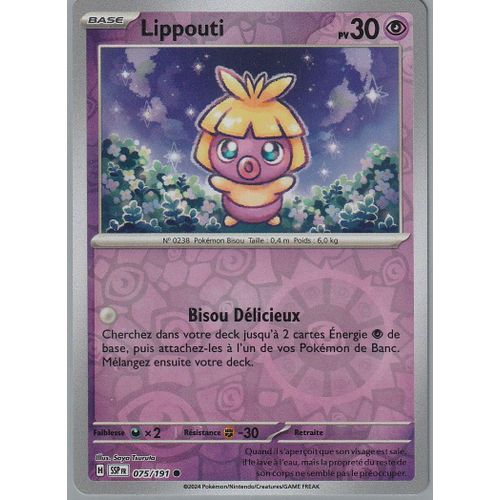 Carte Pokémon - Lippouti - 075/191 - Reverse - Ev8 Etincelles Déferlantes