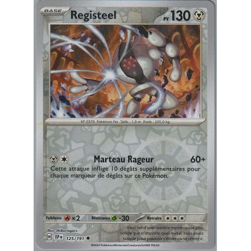 Carte Pokémon - Registeel - 125/191 - Reverse - Ev8 Etincelles Déferlantes