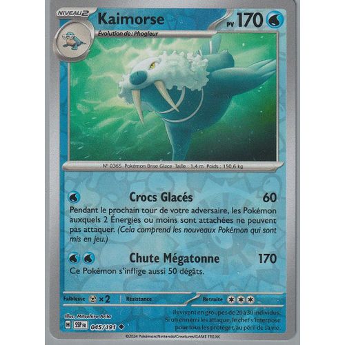Carte Pokémon - Kaimorse - 045/191 - Reverse - Ev8 Etincelles Déferlantes
