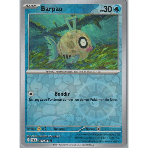Carte Pokémon - Barpau - 041/191 - Reverse - Ev8 Etincelles Déferlantes