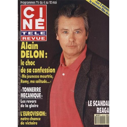 Ciné Télé Revue N° 9118 : Avec Alain Delon (Couv), Whitney Houston, Victor Lanoux, Nancy Reagan, Woody Allen, Brigitte Bardot ...