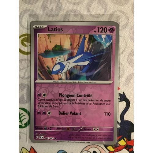 Latios Reverse 077/191 Série Écarlate Et Violet Étincelles Déferlantes