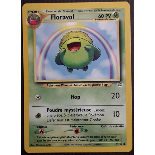 Carte Pokémon Floravol 52/64 - Neo Révélation Wizards (Fr)