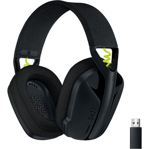 G435 LIGHTSPEED & Bluetooth sans Fil Casque Gamer léger circum-auriculaire, Micro intégré, Batterie de 18h, Compatible avec Dolby Atmos, PC, PS4, PS5, Mobile, Nintendo Switch - Noir