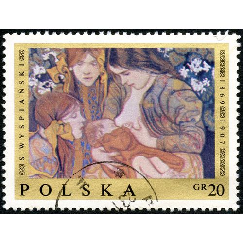 Timbre Oblitéré Polska, S. Wyspianski 1869-1907, Gr 20