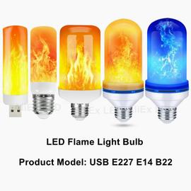 Lampes led effet flamme feu ampoule