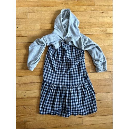 Robe Bimatière À Carreaux Vichy Bleu Clair (Zara)