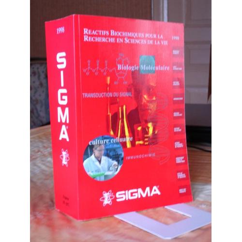 Sigma N° 1998, Reactifs Biochimiques Pour La Recherche En Sciences De La Vie