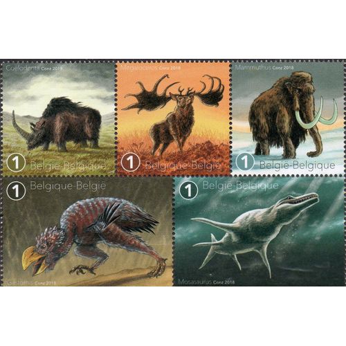 Belgique Timbre Les Animaux Préhistoriques 2018