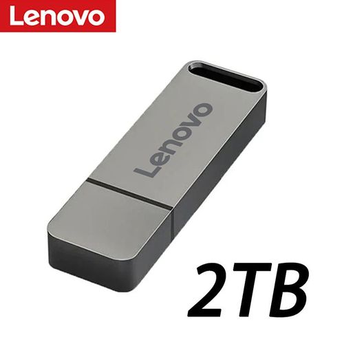 Lenovo-Clé USB 3.1 en métal 16 To,clé USB haute vitesse 4 To,clé USB 8 To,mémoire SSD portable,disque flash USB,adaptateur TYPE-C - Type grey 2TB