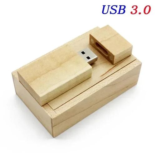 JASTER-Clé usb 3.0 en bois rouge,support à mémoire de 4gb 8gb 16gb 32gb 64gb 128gb,lecteur flash,cadeau - Type maple with box-16GB