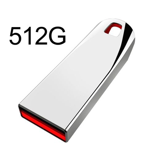 Clé USB en métal haute vitesse,clé USB noire,clé USB,disque SSD portable,3.0 Go,2 To,1 To,512 Go - Type silver 512GB #B