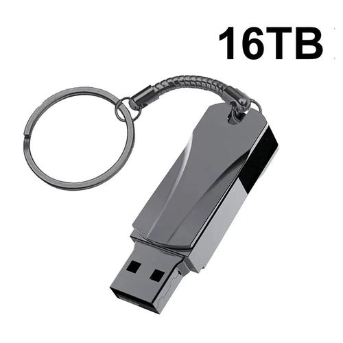 Super clé USB en métal,clé USB,clé USB,clé USB,16 To,8 To,4 To,2 To,mémoire SSD portable,USB 3.0 - Type black 16TB