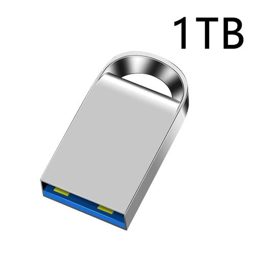 Mini clé USB haute vitesse,clé USB 3.0,clé USB portable,SSD,mémoire 1 To,2 To,512 Go,Super - Type silver 1TB #C