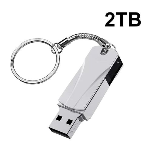 Super clé USB en métal,clé USB,clé USB,clé USB,16 To,8 To,4 To,2 To,mémoire SSD portable,USB 3.0 - Type silver 2TB