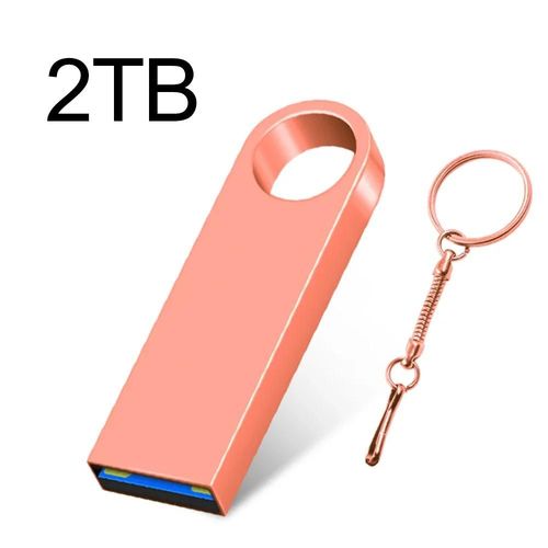 Super clé USB 3.0 en métal,2 To,1 To,512 Go,mémoire SSD portable,haute vitesse - Type pink 2TB #A