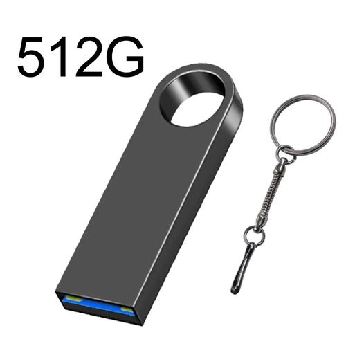 Super clé USB 3.0 en métal,2 To,1 To,512 Go,mémoire SSD portable,haute vitesse - Type Black 512GB