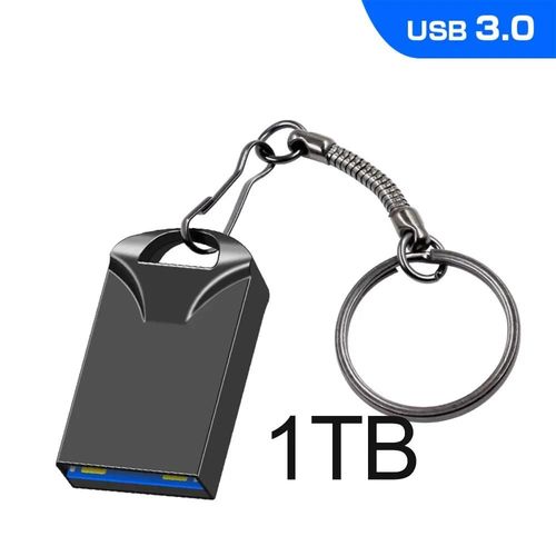 Clé USB en métal haute vitesse,clé USB,clé USB,3.0,type C,mémoire 64 Go,512 Go,1 To,argent,2 To - Type dark grey 1TB