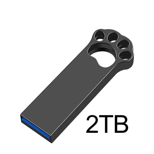 Clé USB 3.0 haute vitesse,clé USB étanche,clé USB Cle,clé USB argentée,512 Go,64 Go,1 To,2 To - Type dark grey 2TB
