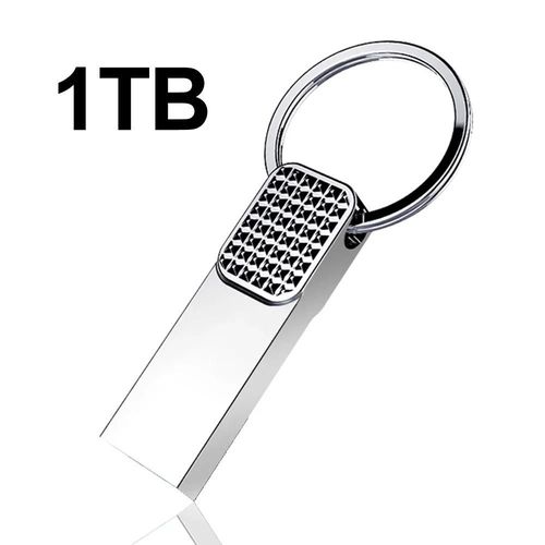 Clé USB en métal haute vitesse,clé USB portable,clé USB,clé USB,mémoire SSD,cadeau,3.0 Go,2 To,1 To,512 Go - Type Silver 1TB