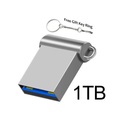 Mini clé USB haute vitesse,clé USB 3.0,clé USB portable,SSD,mémoire 1 To,2 To,512 Go,Super - Type silver 1TB #D