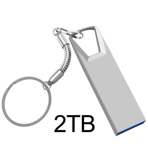 Clé USB haute vitesse en métal,clé USB,clé USB,clé USB,étanche,type C,3.0 Go,2 To,1 To,argent,512 - Type silver 2TB