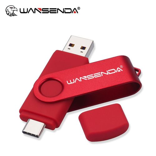 Wangenda-Clé USB 3.0 en métal de type C,2 en 1,haute vitesse,512 Go,256 Go,128 Go,64 Go,32 Go,16 Go - Type Red-512 GO