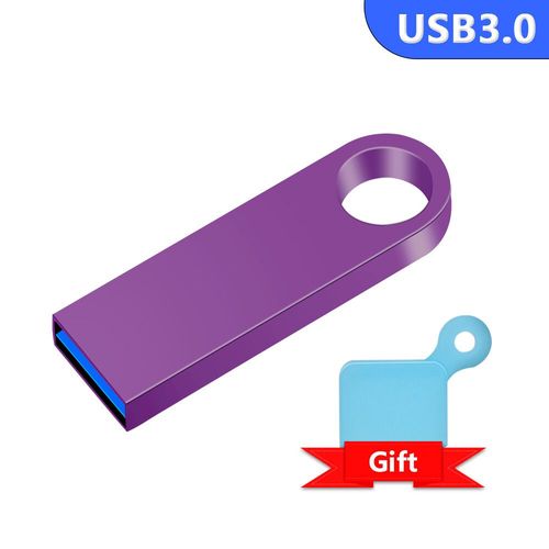 Clé USB 128 métallique haute vitesse,support à mémoire de 8 GB 16GB 32GB 64GB 3.0 GB 128 GB,lecteur Flash étanche - Type Purple-8 GO