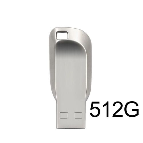 Clé USB en métal haute vitesse,clé USB noire,clé USB,disque SSD portable,3.0 Go,2 To,1 To,512 Go - Type silver 512GB #C